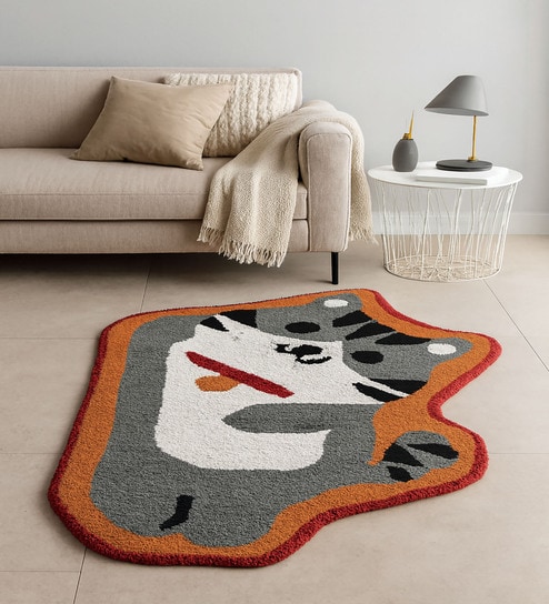 Mutlicolor Happy Paws Wool Hand Tufted Carpet