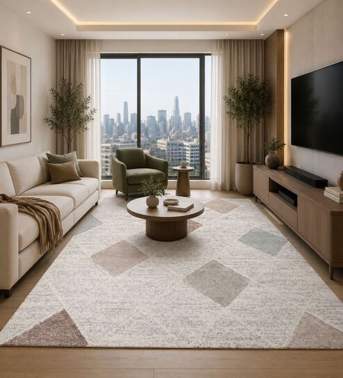 sapana carpet-mats Multi-color Geometric Freize 4 x 6 Feet Machine -Made Carpet-picture-19
