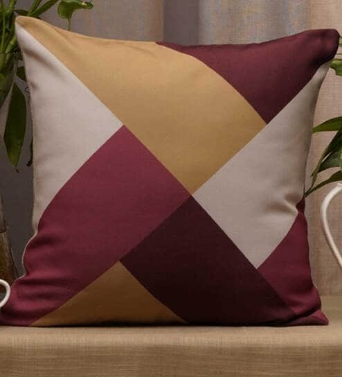 Multicolor Geometric Polycanvas 16 x 16 Inches Cushion Cover