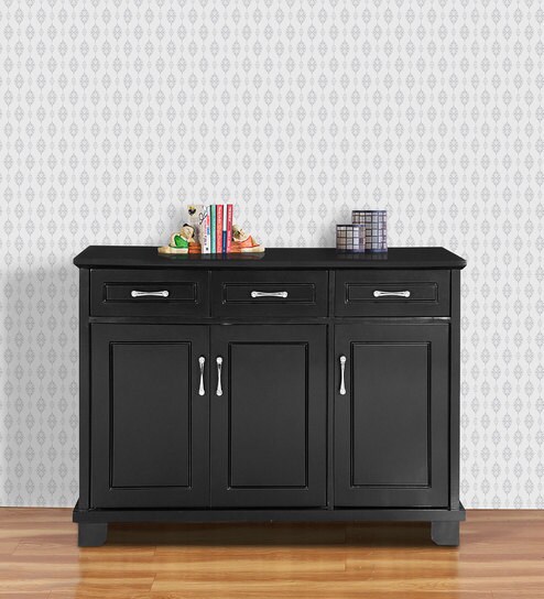 Buy Multi Drawer Storage Cabinet In Black Colour By Karigar Online