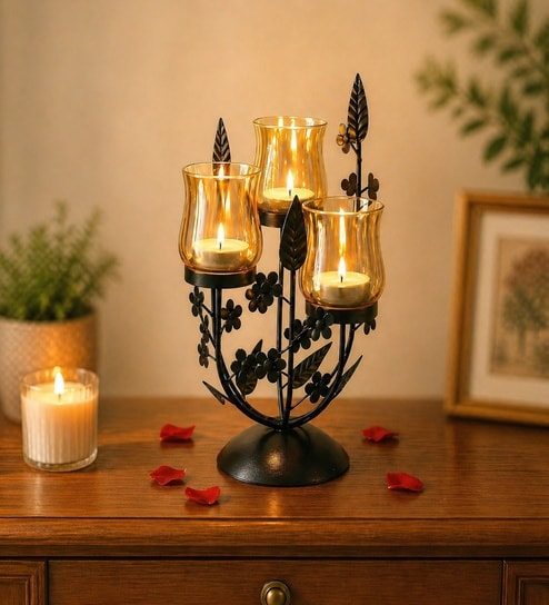 market 99 Black Metal 3 Votive Tea Light Holder-picture-22
