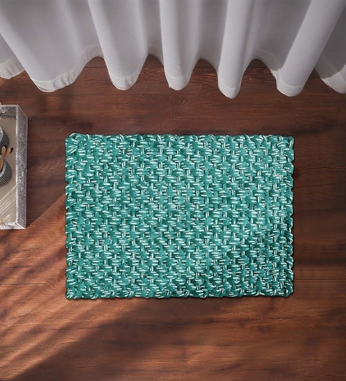 Teal Polypropylene 16X24 Inches Anti-Skid Bath Mat