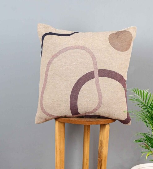 Multi Woven Jacquard Abstract 18X18 Inches Cushion Cover