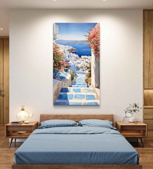 Multicolor  Spring in Santorini Gallery  Portrait Painting