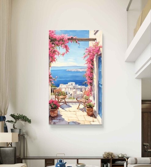 Multicolor  Spring in Santorini Gallery  Portrait Painting