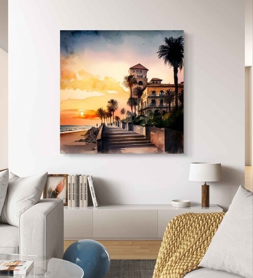 Multicolor  Sunset in Greece Gallery  Portrait Painting