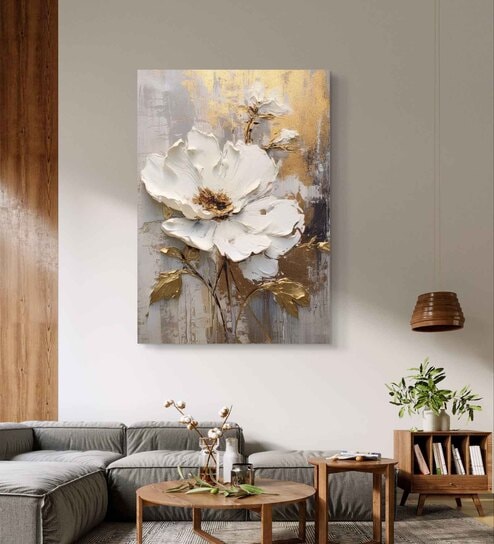 Multicolor  White Flower Gallery  Portrait Painting