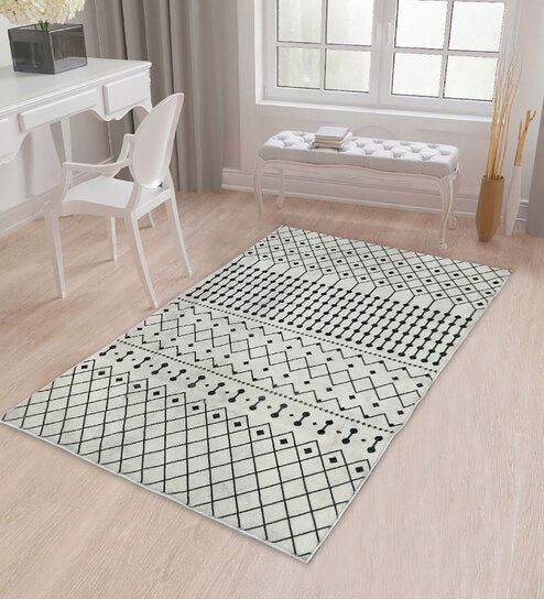 multicolor Abstract 5 ft x 7 ft Machine Made Carpet