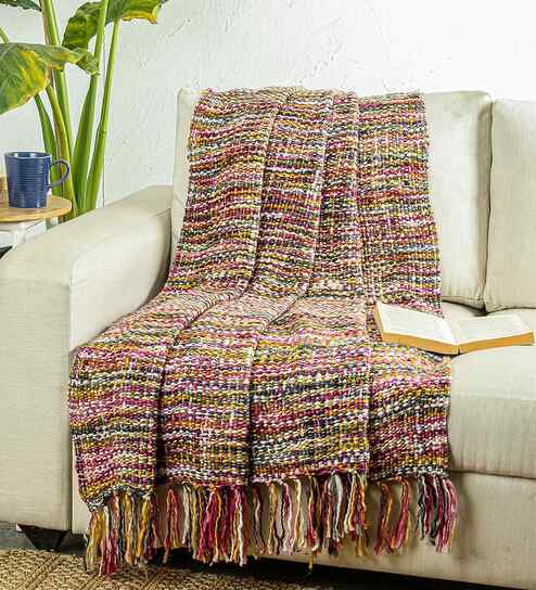 Multicolor Acrylic Kumuda Throw
