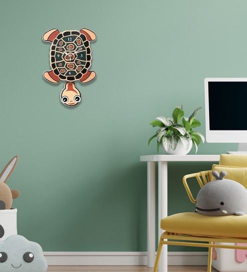 Multicolor Acrylic Turtle Pendulum Clock