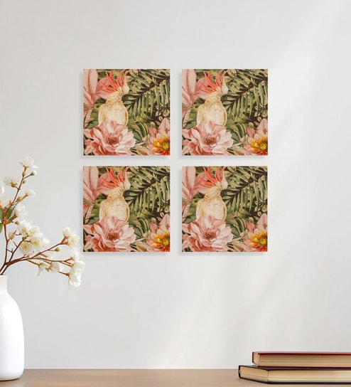 Multicolor Avel Wall Art Set of 4