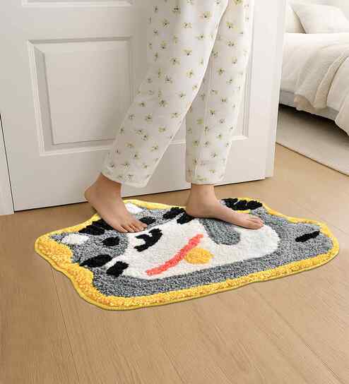 fabinaliv Multicolor Cartoon Character Cotton Blend 24x16 Inches Anti Skid Door Mat-picture-15