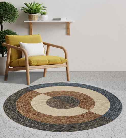 Agroda Cotton 90x90 cm Round Rug