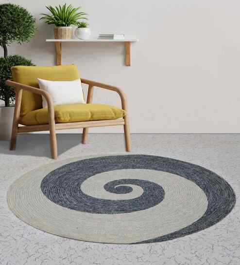 Spiral Zone Cotton 90x90 cm Round Rug