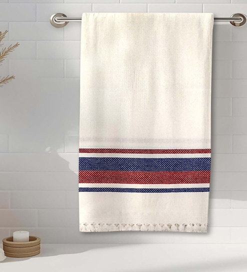 Multicolor Cotton Checkered 215 GSM Bath Towel (1Pc)