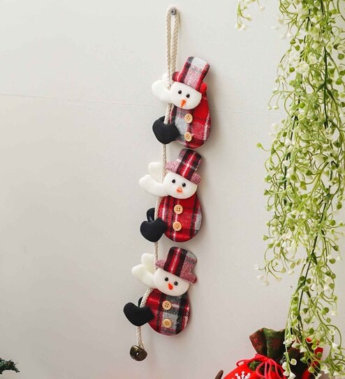Multicolor Fabric Christmas Wall Hanging