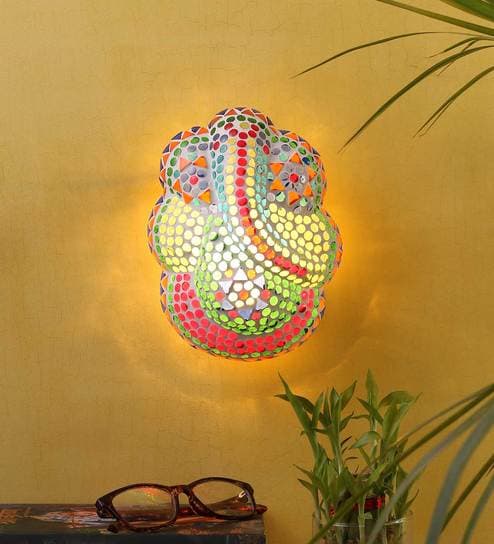 Diagon Multicolor Glass Flush Mount Wall Light By New Era