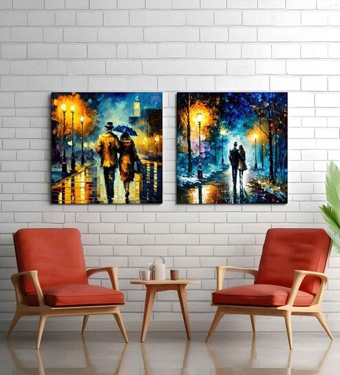 Multicolor Landscape Abstract Wall Painting