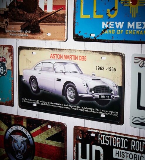 Multicolor Metal Aston Martin Db5 Wall sticker