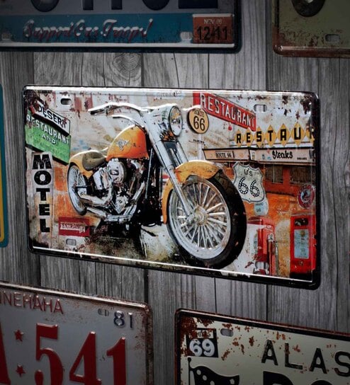 Multicolor Metal Motel Chevrolet Motorbike