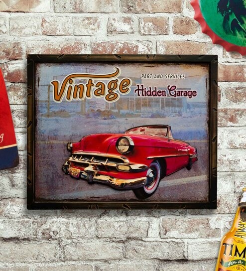 Multicolor Metal Red Chevy Bel Air 1957 Frame