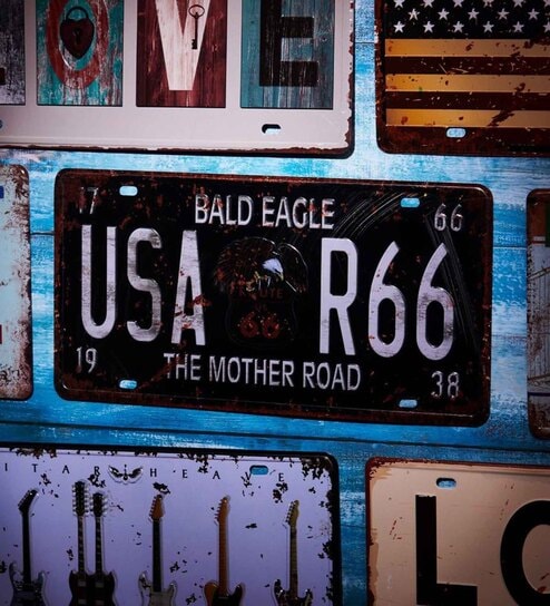 Multicolor Metal Usa R66 Wall sticker