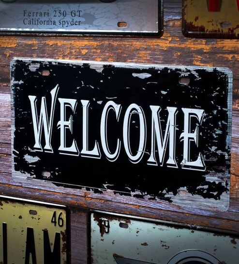 Multicolor Metal Welcome