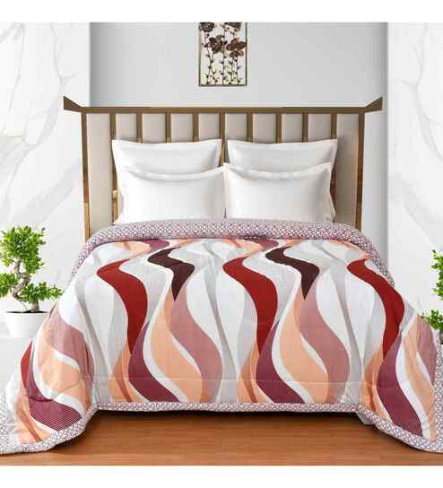 Multicolor Microfiber Abstract Custom 180 GSM Double Size Reversible Comforter