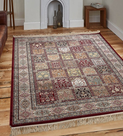 Multicolor Persian 4x6 Feet Machine Made Carpet