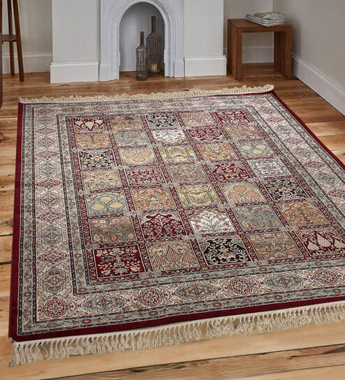 Multicolor Persian 5x7 Feet Machine Made Carpet