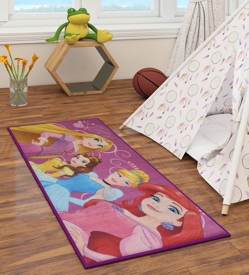 Multicolor Polyester Abstract 54 x 24 Feet Kids Floor Runner