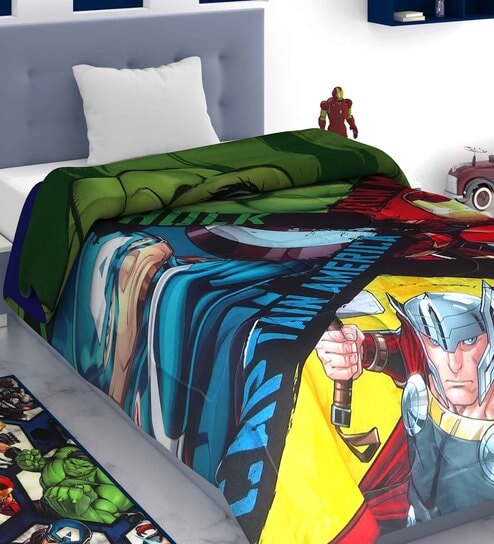 Multicolor Polyester Kids Printed Single Bed Comforter