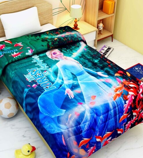 Multicolor Polyester Kids Printed Single Bed Comforter