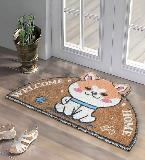 Multicolor Rubber Coir 27X17 Inches Anti-Skid Door Mat