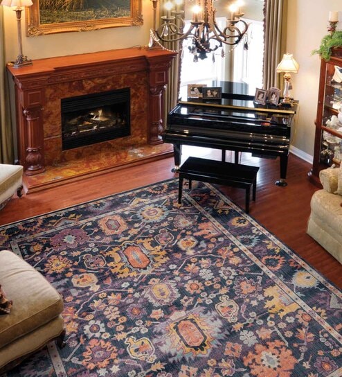 Multicolor Traditional Polypropylene 3 ft x 5 ft Machine Made Carpet