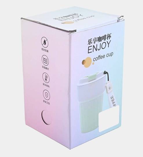 Multicolor Travel Coffee Tumbler with Lid & Strap (Assorted Color)