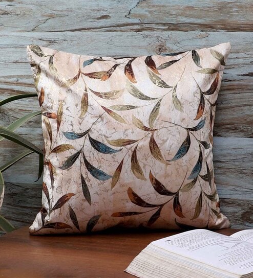 Multicolor Velvet Floral 16x16 inches Cushion Covers (1Pc)