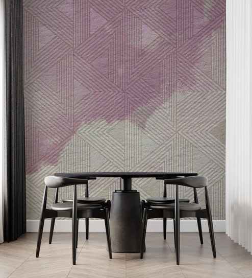 Orchid Mist Texture Vinyl Abstract Self Adhesive Wallpaper (3 ft X 3 ft)