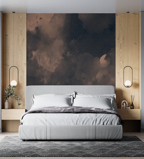 Stormy Night Sky Vinyl Abstract Self Adhesive Wallpaper (3 ft X 3 ft)