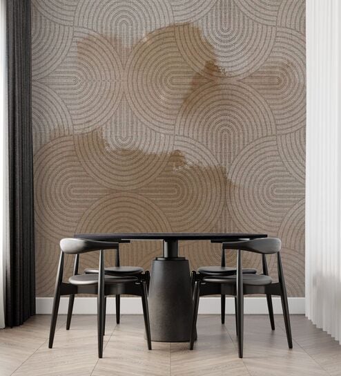 Sand Dune Waves Vinyl Abstract Self Adhesive Wallpaper (3 ft X 3 ft)