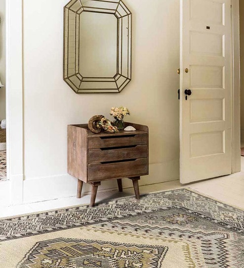 Multicolor Persian Wool & Cotton 5 ft x 7 ft Hand Knotted Carpet