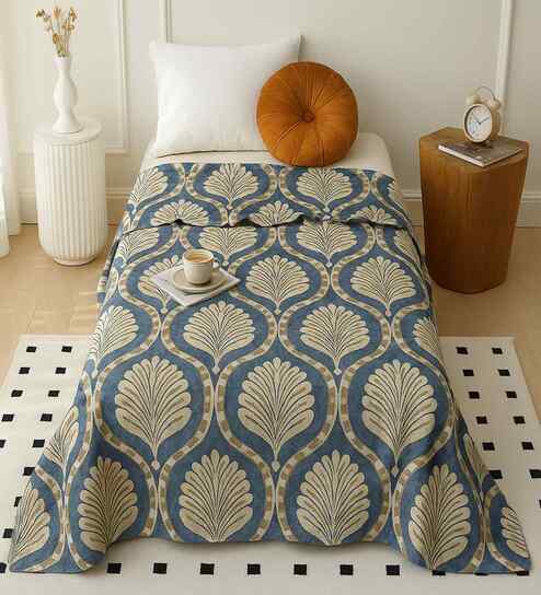 320 GSM Wool Floral Silky Touch Super Soft Single Bed Blanket