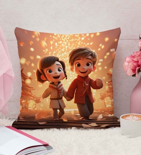 Multicolour Cotton and Jute Solid Single Cushion Cover (1 Pc)