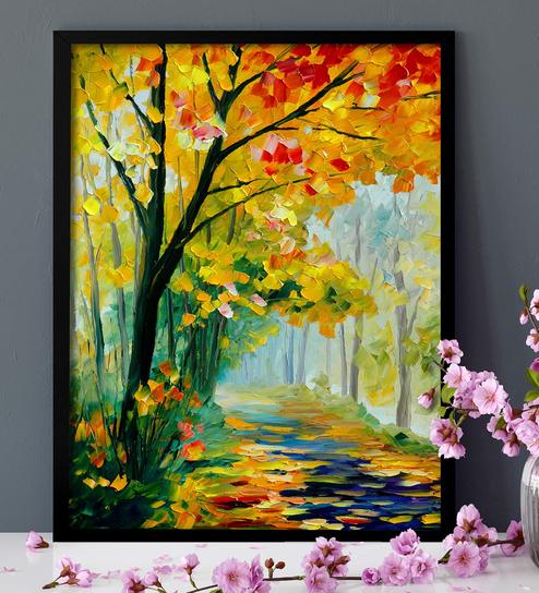 Visual Clause Multicolour Cotton Canvas Framed Wildlife Art Print