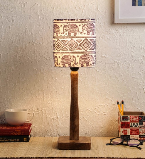 Multicolour Cotton Warli Art Lamp By Green Girgit