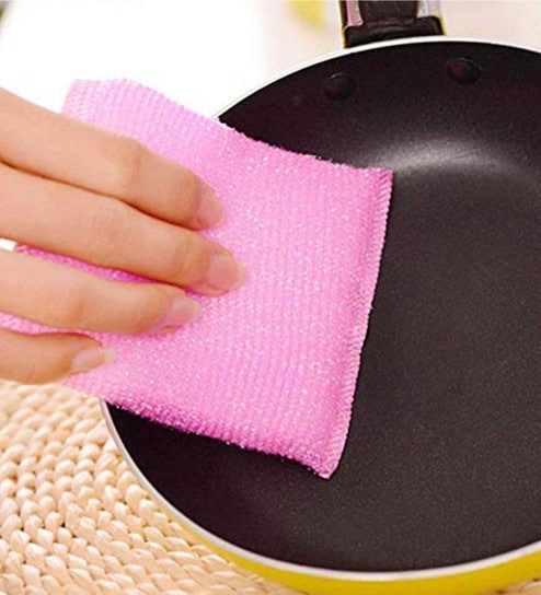 12pcs Sponge Scrubber Scourer Pad Dish Washing Scrub Sponge Stains Removing  USA