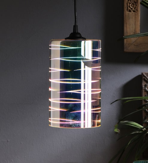 Buy Multicolour Glass Hanging Light By Tunehome Online