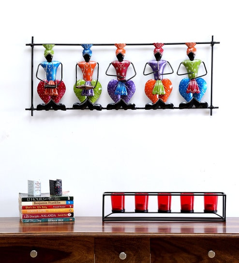 Buy Multicolour Wrought Iron Wall Art By Sugandha Online People