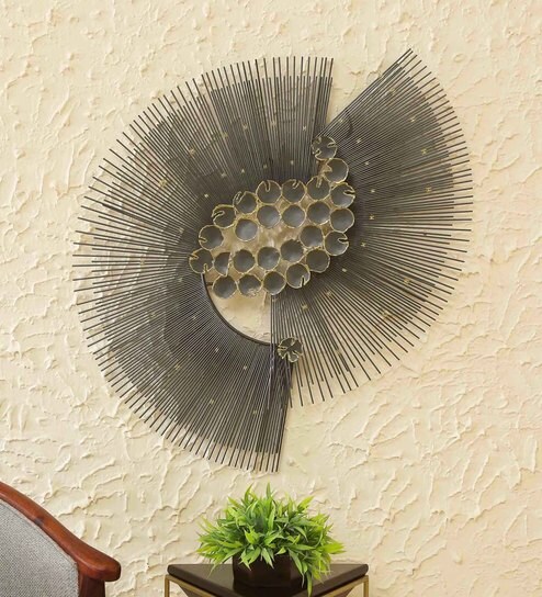 Buy Multicolour Metal Decorative Wall Art By Vedas Online