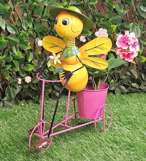 Buy Multicolour Metal Christmas D Cor Honey Bee On Cycle By